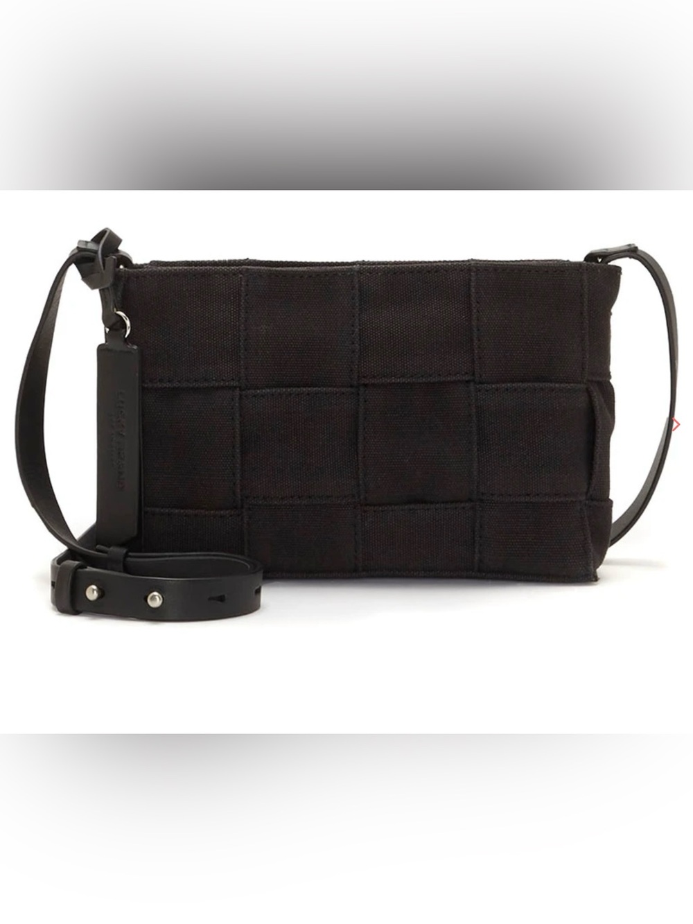 LUCKY BRAND Anae Black Woven Canvas Crossbody Bag